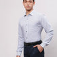 Park Avenue Men Orange Slim Fit Striped Cotton Full Sleeve Cut Away Shirt