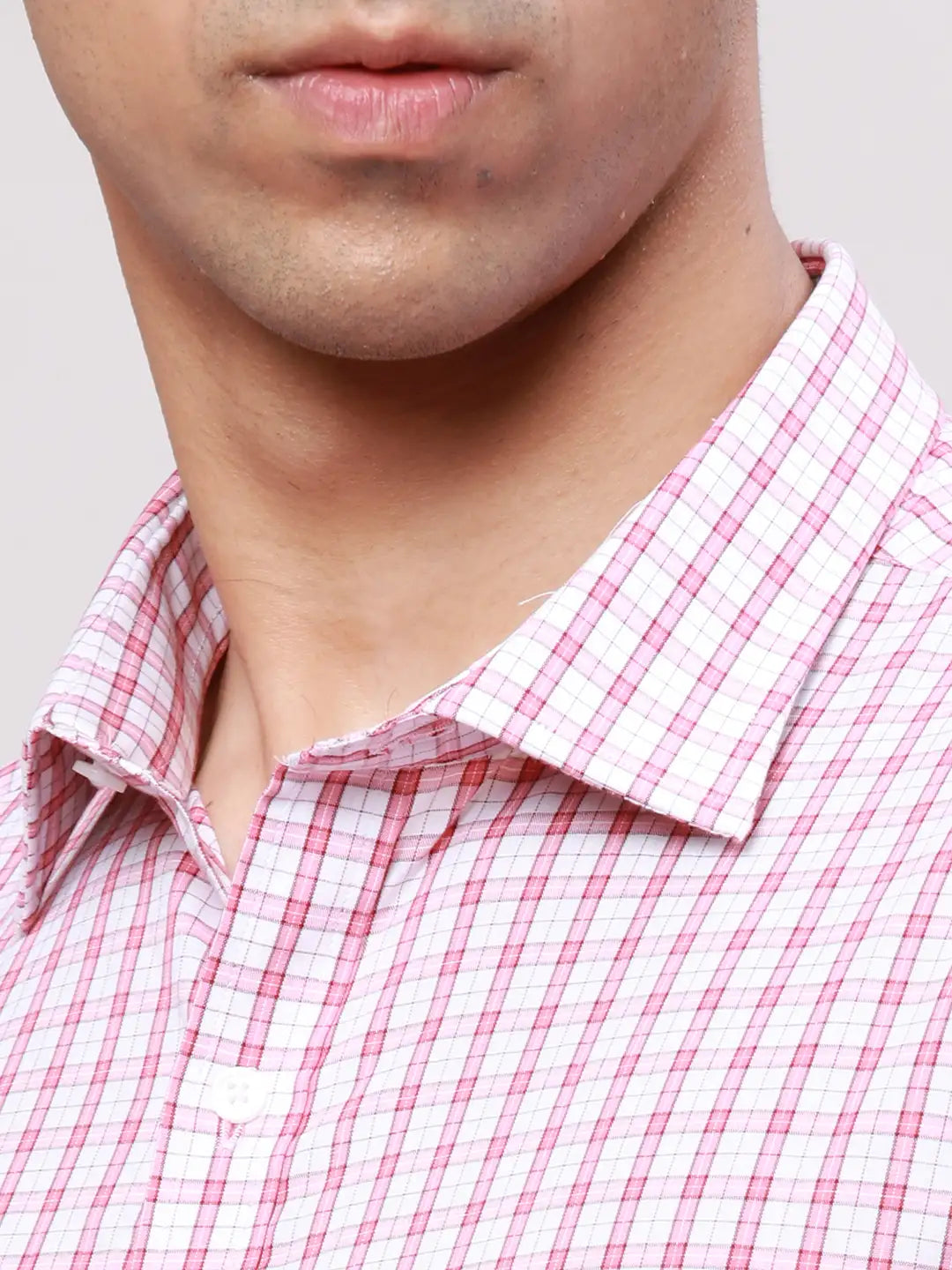 Park Avenue Men Orange Slim Fit Checks Cotton Shirts