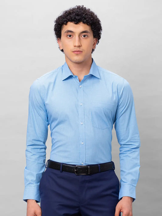 Park Avenue Men Blue Checks Slim Fit Cotton Shirts