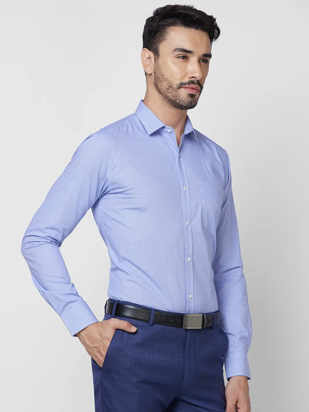 Park Avenue Men Green Checks Slim Fit Cotton Shirt