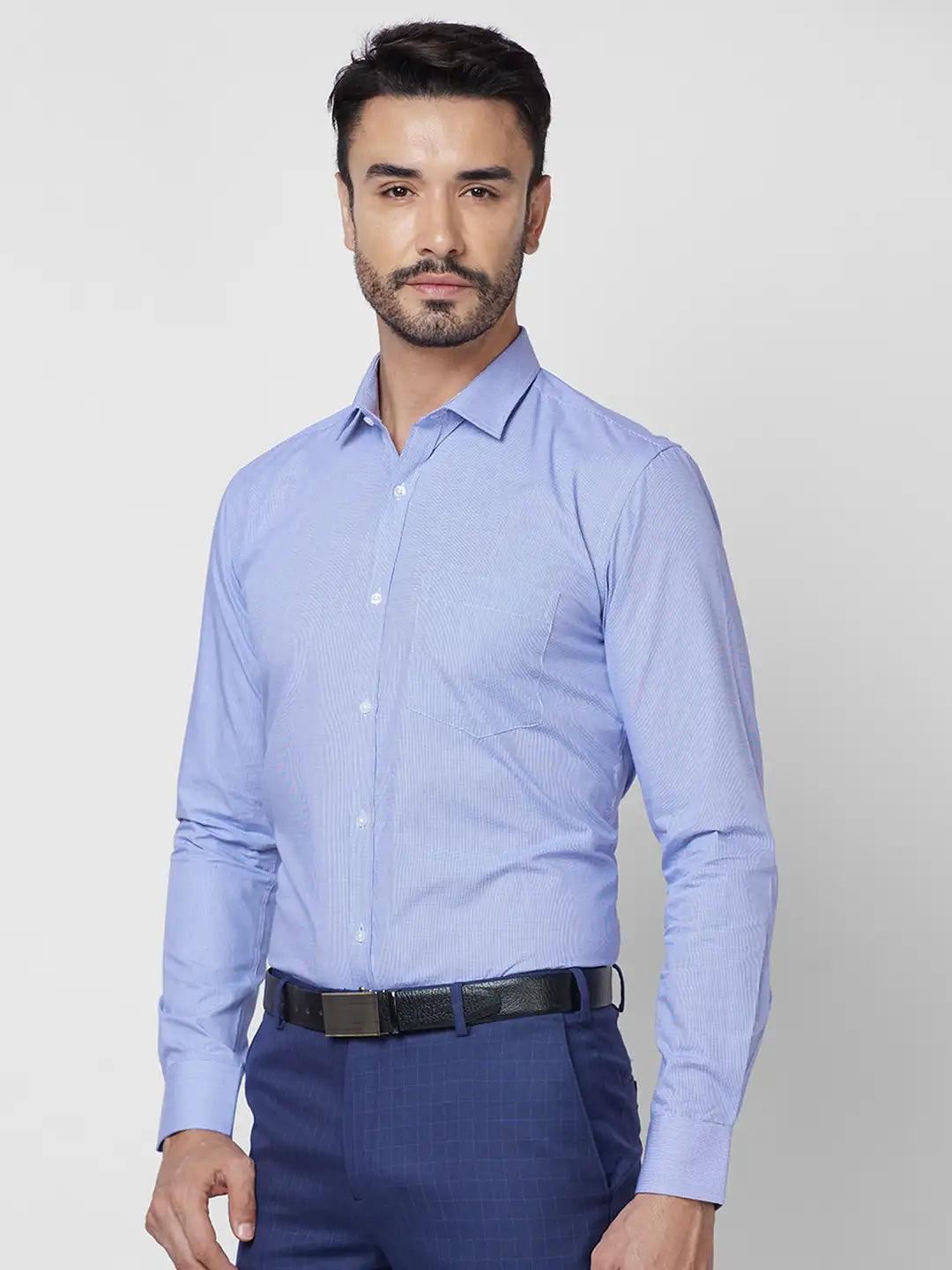 Park Avenue Men Green Checks Slim Fit Cotton Shirt