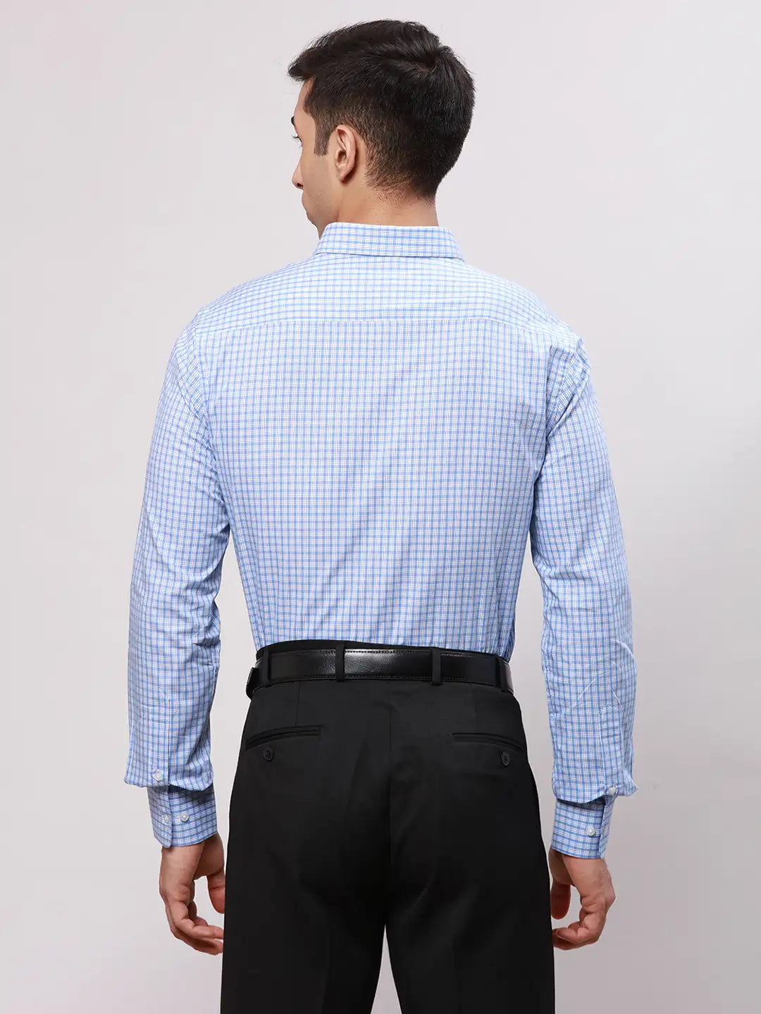 Park Avenue Men Orange Slim Fit Checks Cotton Shirts