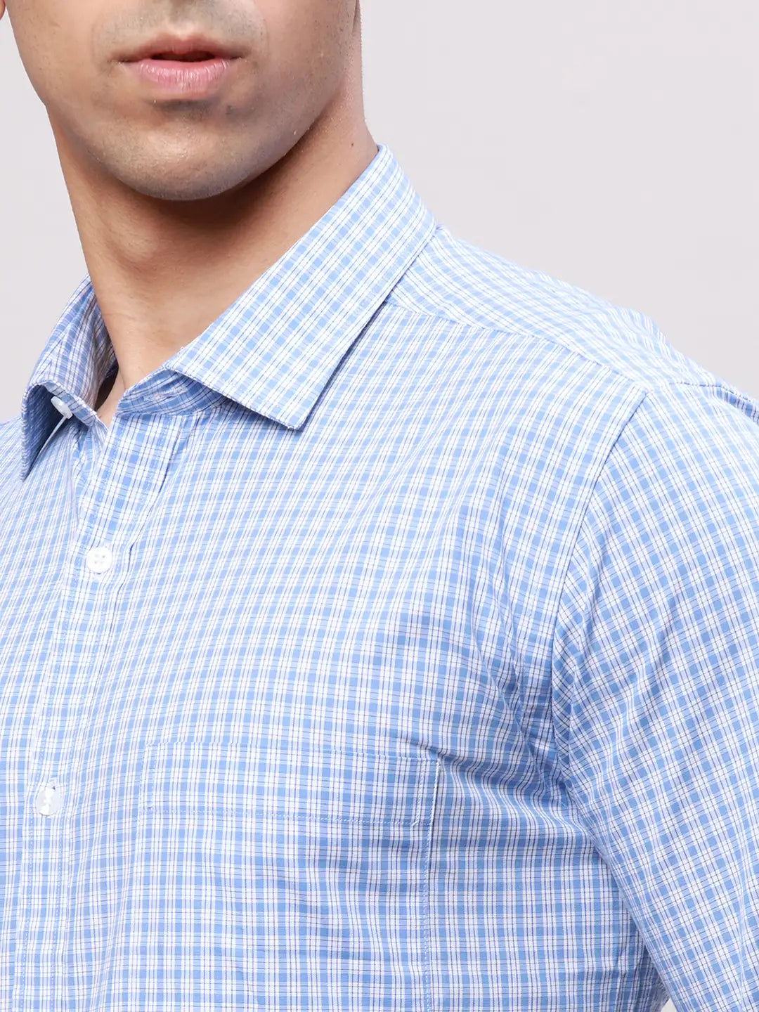 Park Avenue Men Orange Slim Fit Checks Cotton Shirts