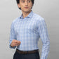 Park Avenue Men Blue Checks Slim Fit Cotton Shirts