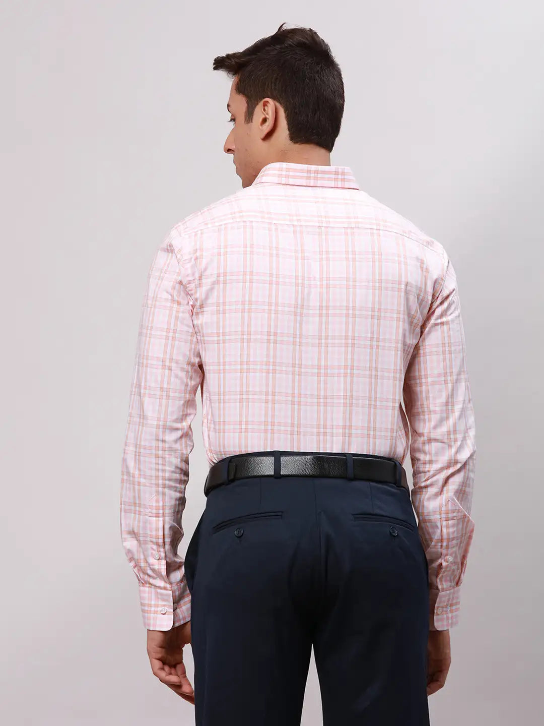 Park Avenue Men Blue Slim Fit Checks Cotton Shirts