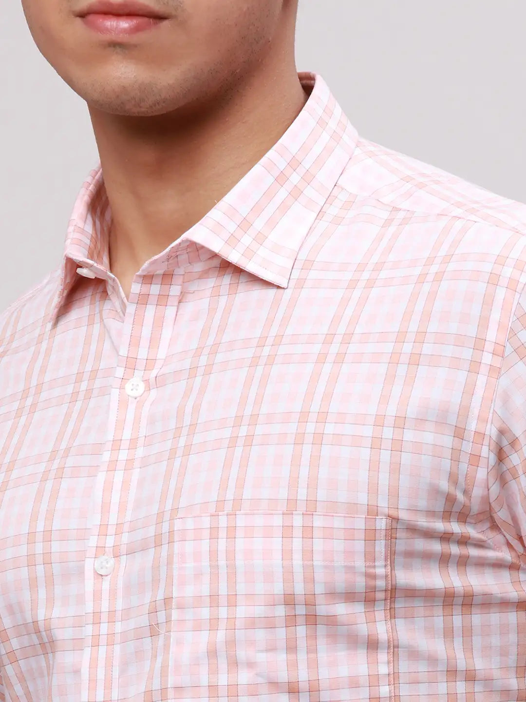 Park Avenue Men Blue Slim Fit Checks Cotton Shirts