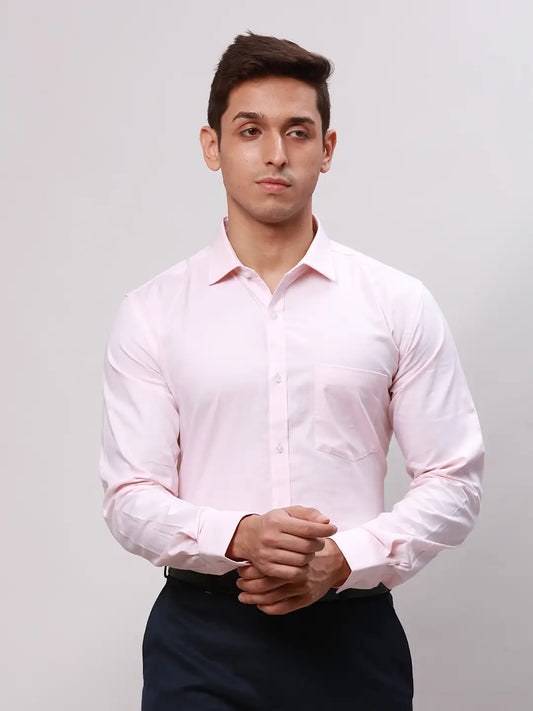 Park Avenue Men Maroon Slim Fit Striped Cotton Full Sleeve Cut Away Shirt