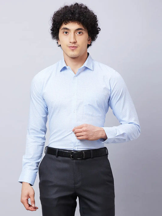 Park Avenue Men Red Checks Slim Fit Cotton Shirts
