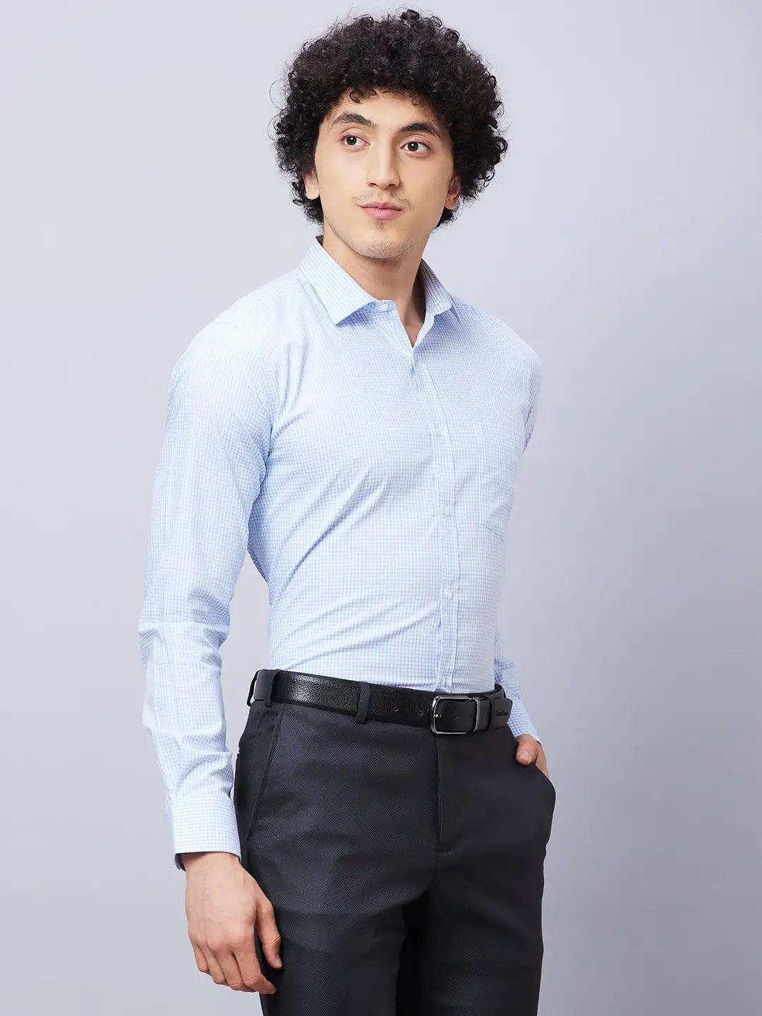 Park Avenue Men Red Checks Slim Fit Cotton Shirts