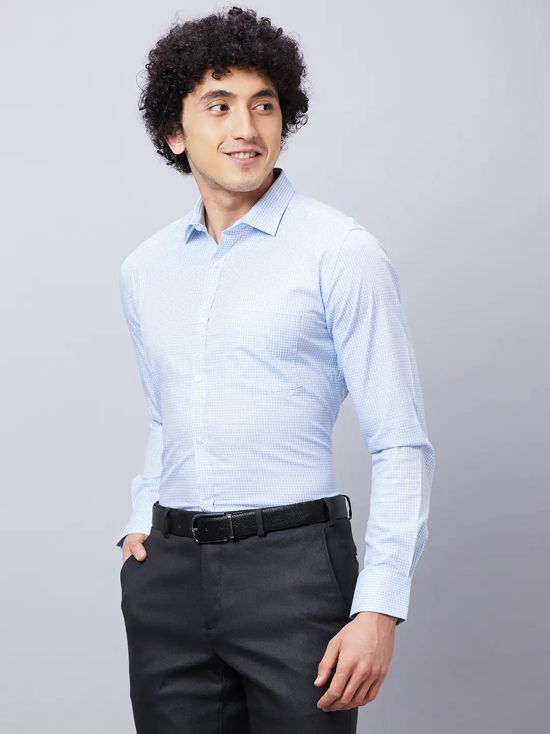 Park Avenue Men Red Checks Slim Fit Cotton Shirts