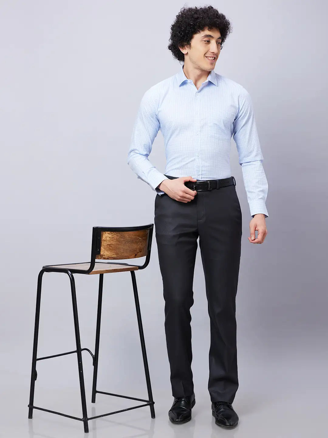 Park Avenue Men Red Checks Slim Fit Cotton Shirts