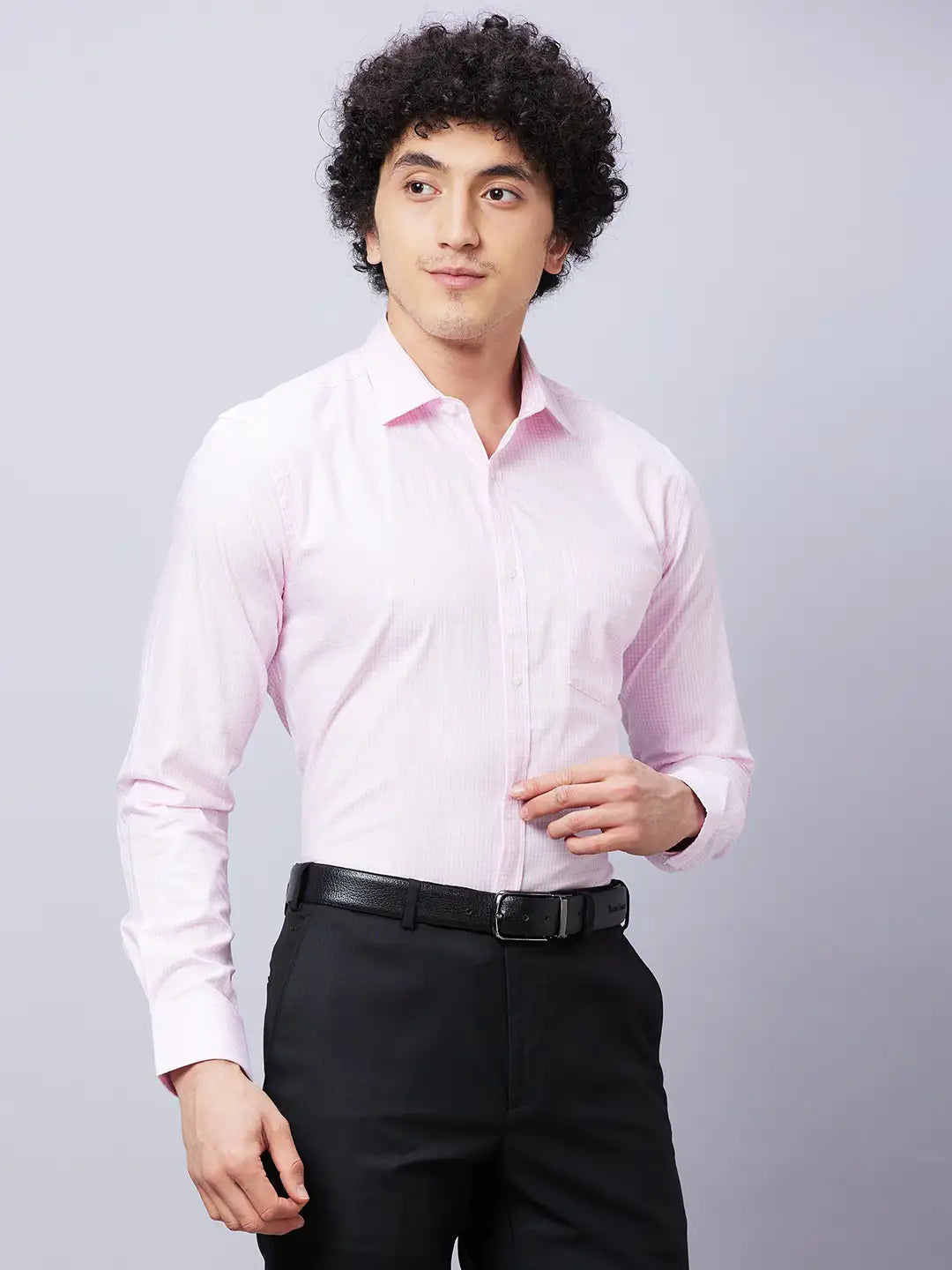 Park Avenue Men Blue Checks Slim Fit Cotton Shirts