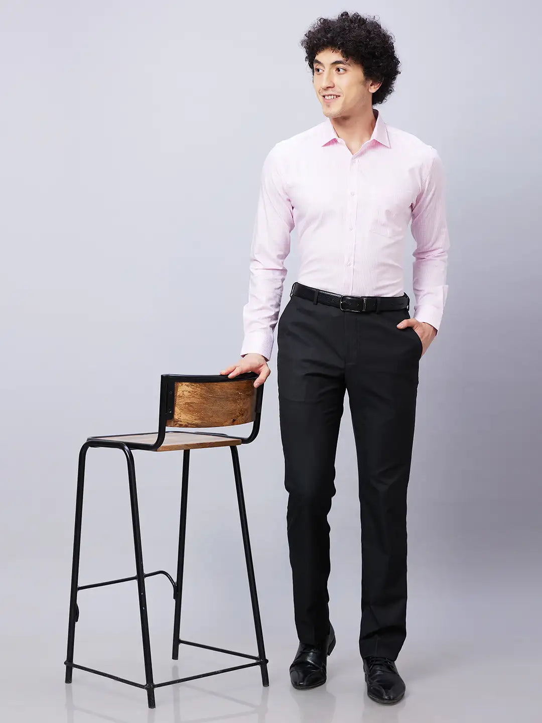 Park Avenue Men Blue Checks Slim Fit Cotton Shirts