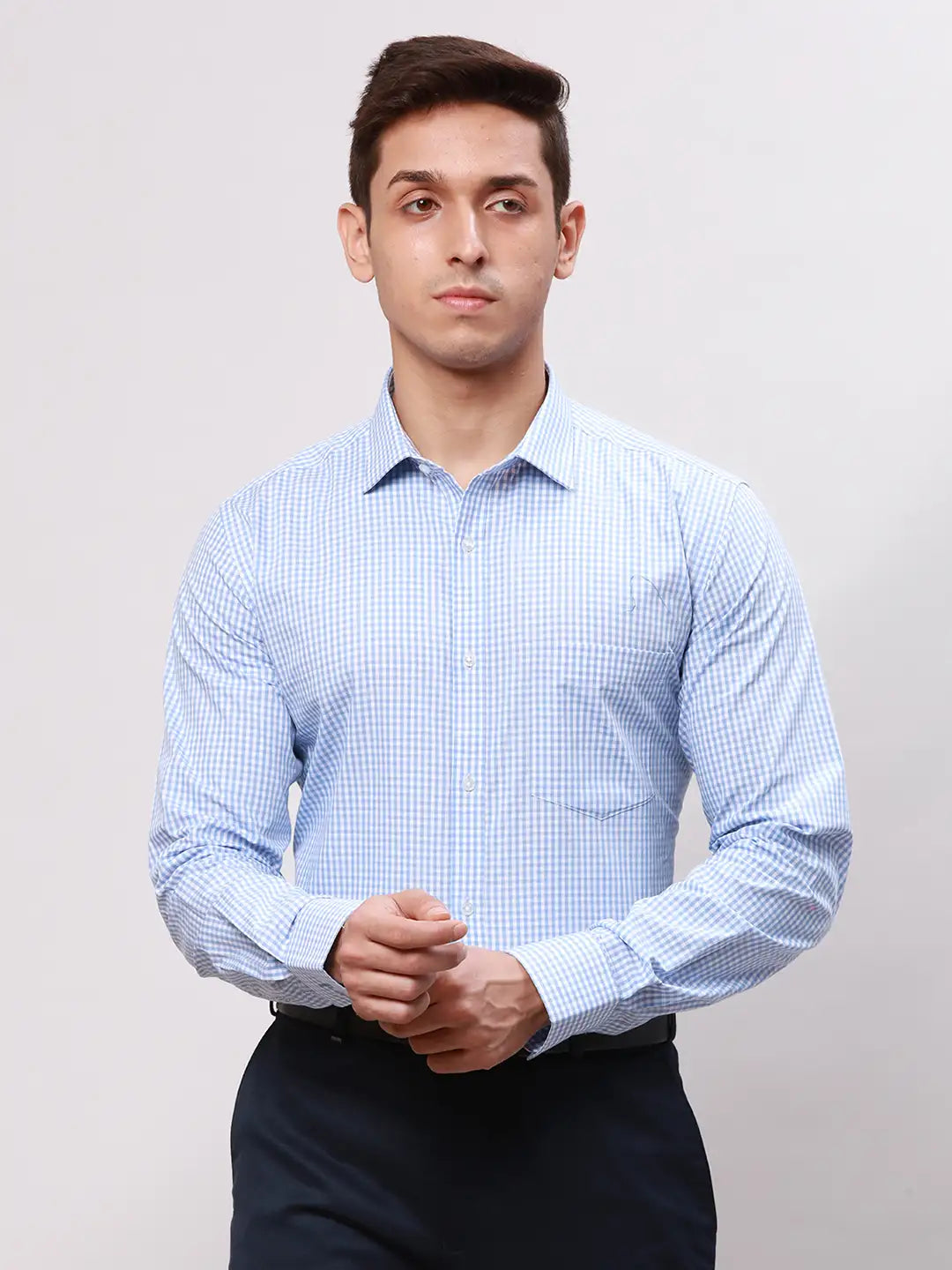 Park Avenue Men Red Slim Fit Checks Cotton Shirts