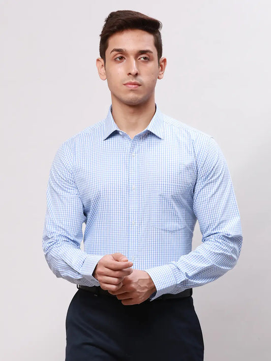 Park Avenue Men Red Slim Fit Checks Cotton Shirts