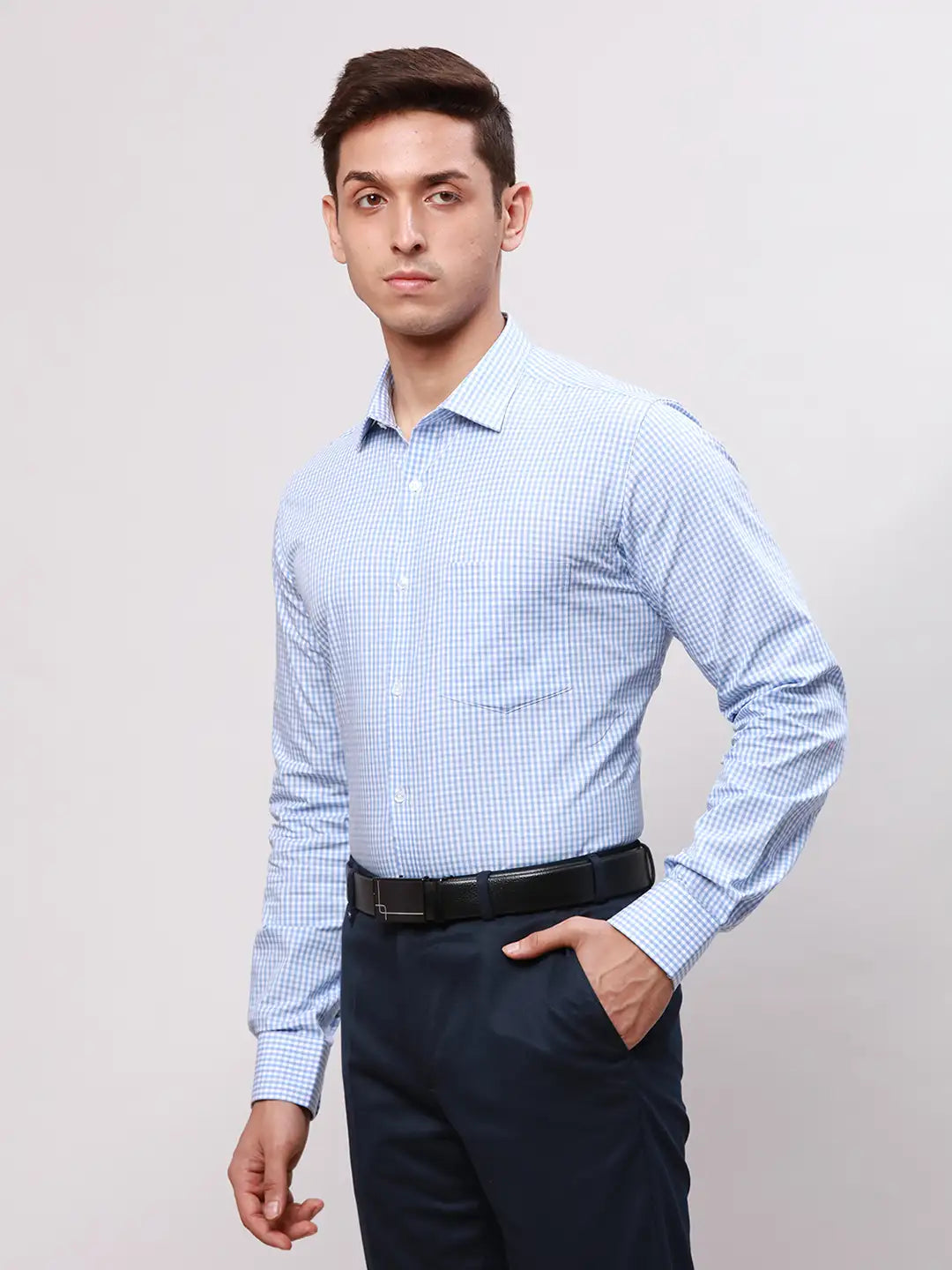 Park Avenue Men Red Slim Fit Checks Cotton Shirts