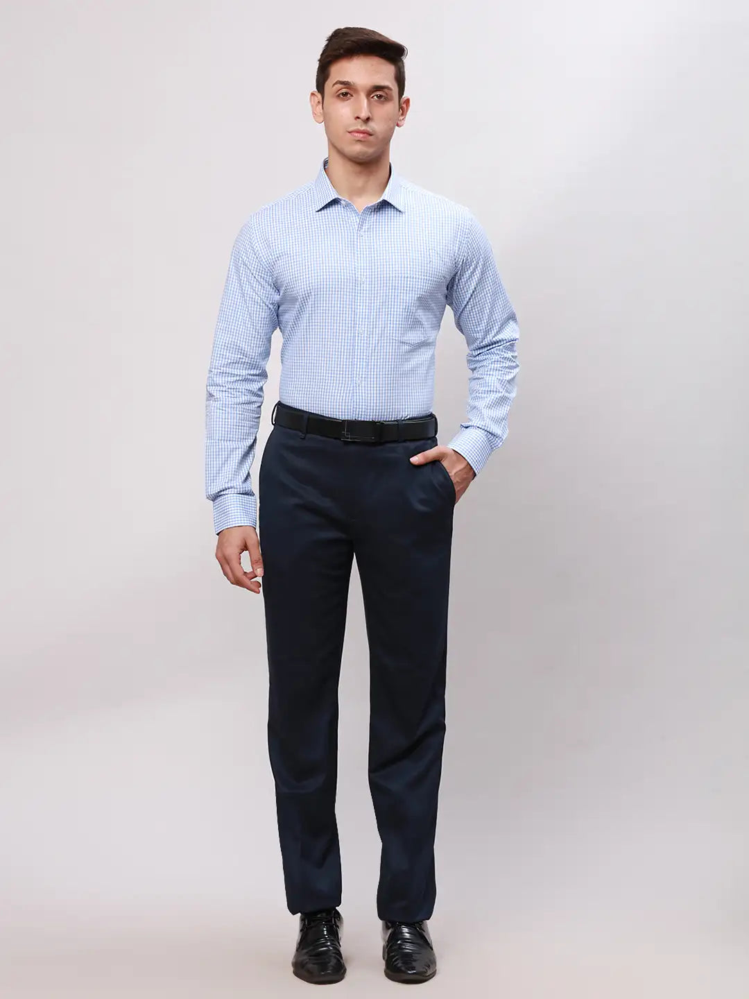 Park Avenue Men Red Slim Fit Checks Cotton Shirts
