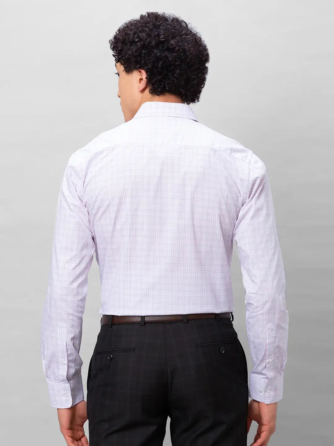 Park Avenue Men Blue Checks Slim Fit Cotton Shirt