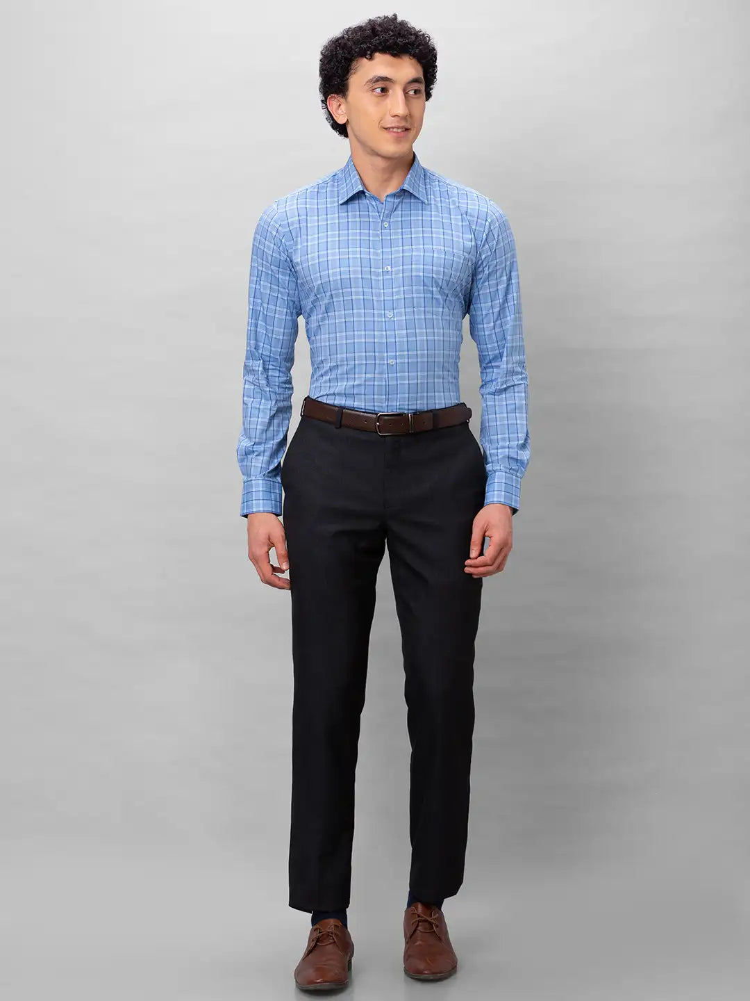 Park Avenue Men Violet Structure Slim Fit Cotton Shirt