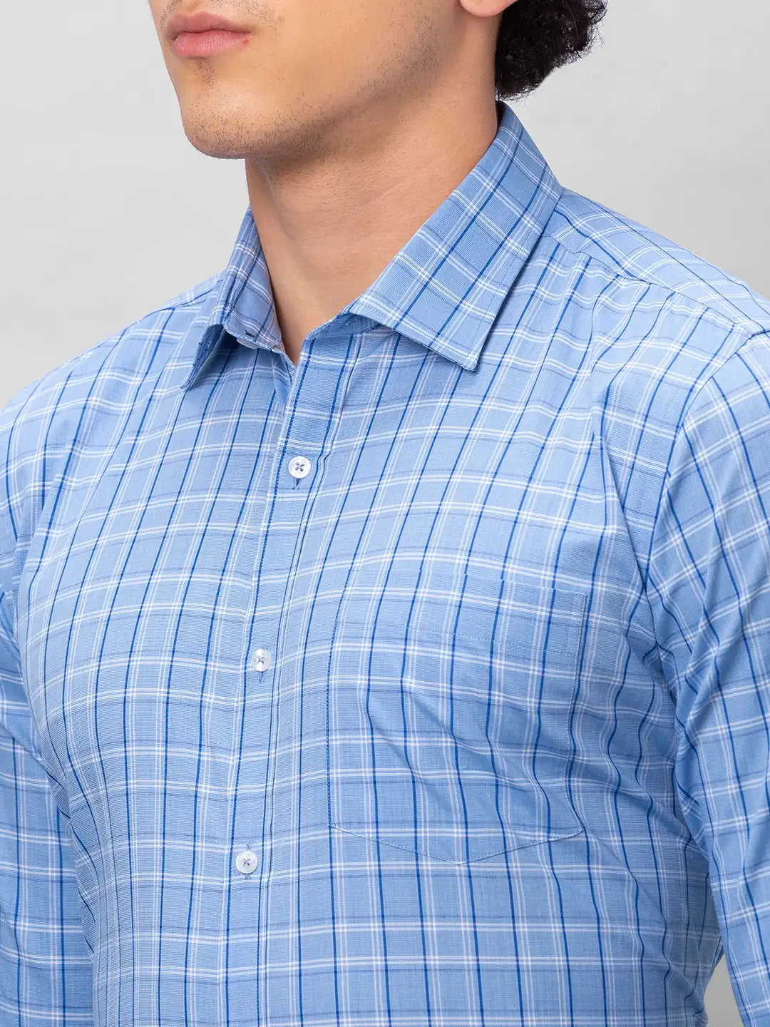 Park Avenue Men Violet Structure Slim Fit Cotton Shirt