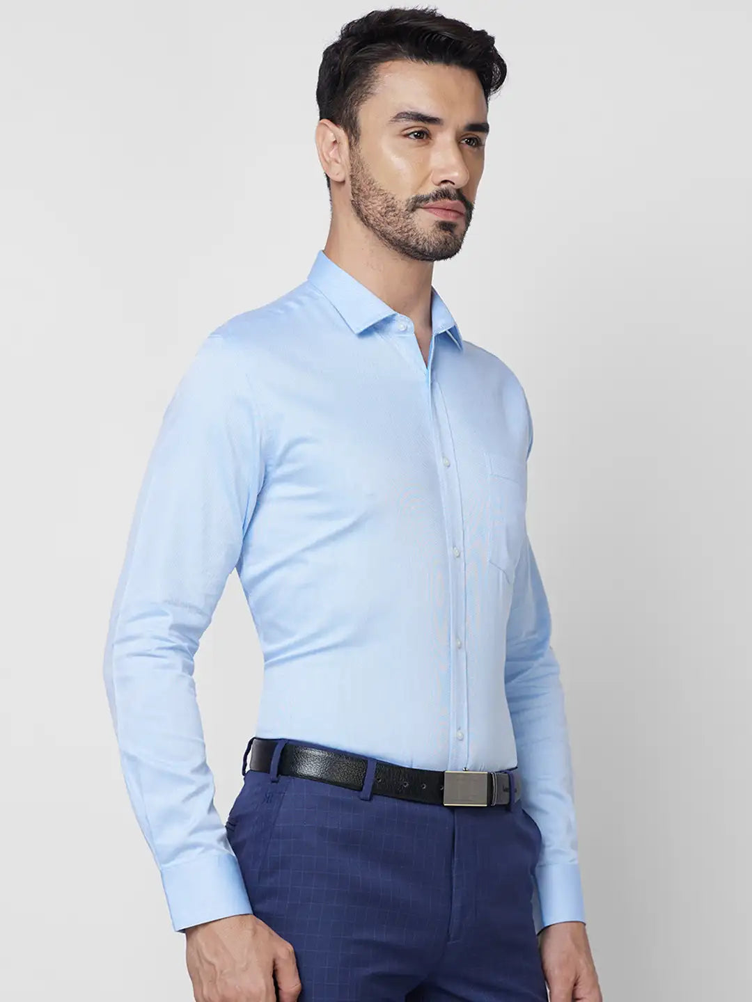 Park Avenue Men Red Solid Slim Fit Cotton Shirt