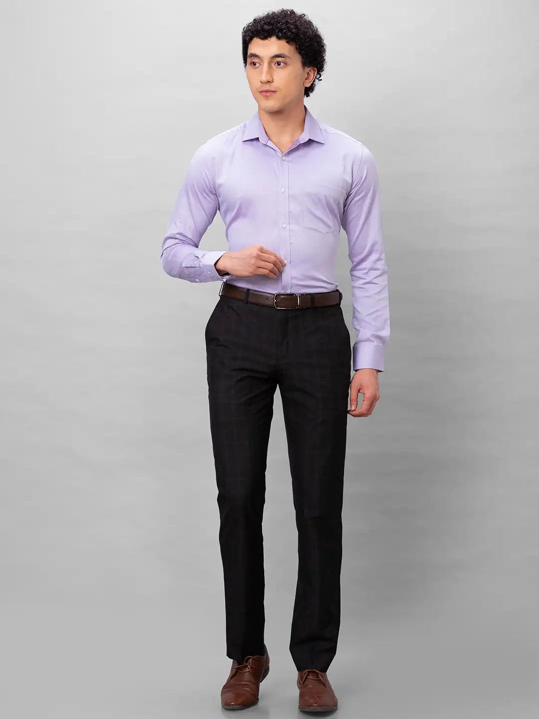 Park Avenue Men Green Structure Slim Fit Cotton Shirts