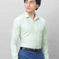 Park Avenue Men Violet Structure Slim Fit Cotton Shirts