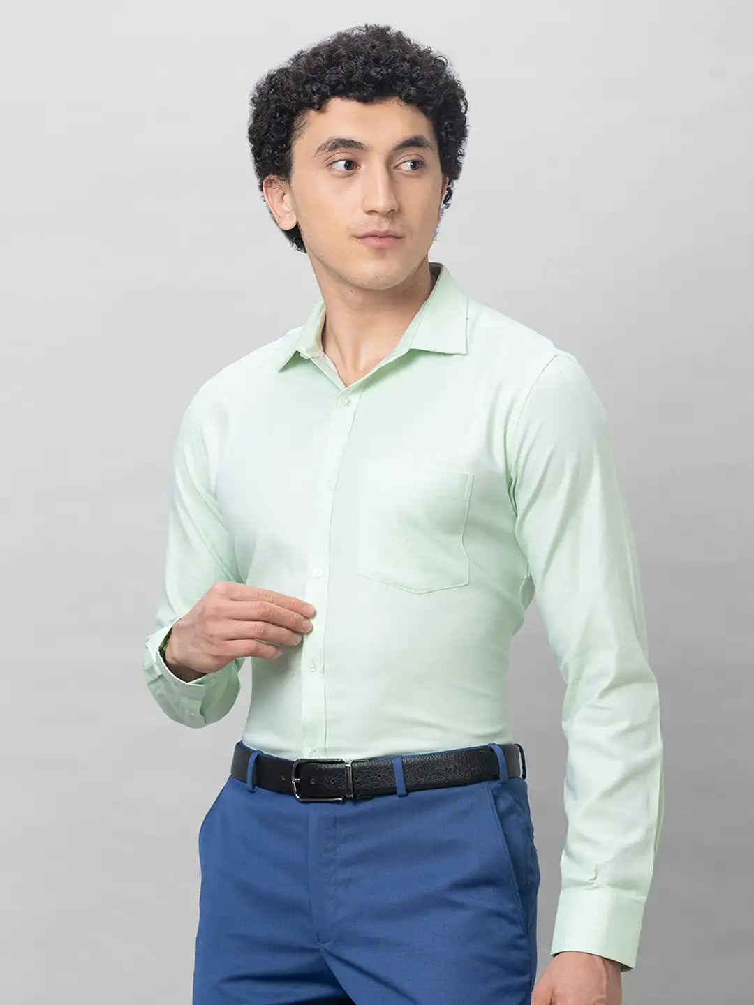 Park Avenue Men Violet Structure Slim Fit Cotton Shirts