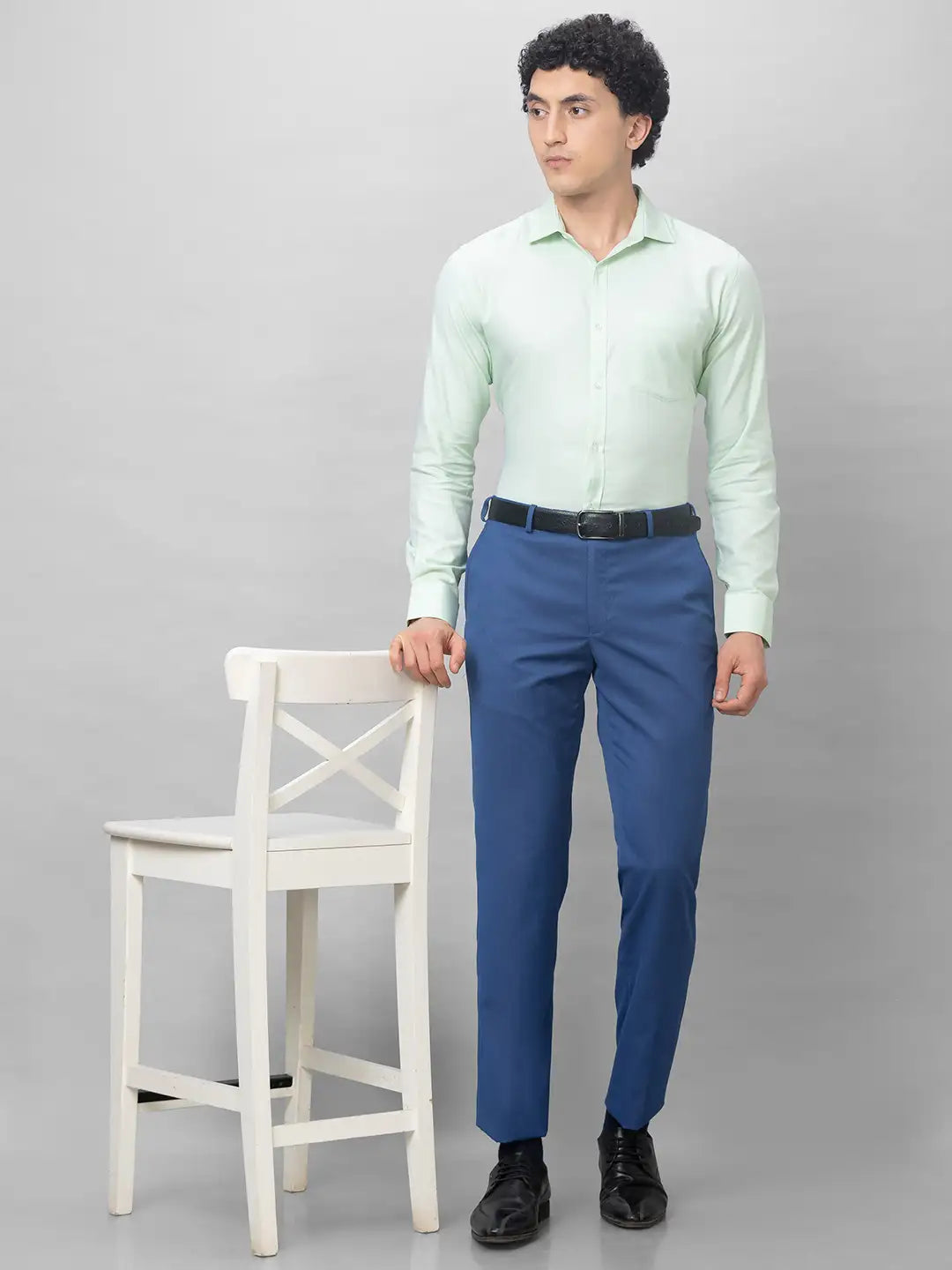 Park Avenue Men Violet Structure Slim Fit Cotton Shirts
