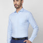 Park Avenue Men Blue Stripe Slim Fit Cotton Shirt