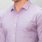 Park Avenue Men Red Checks Slim Fit Cotton Shirts