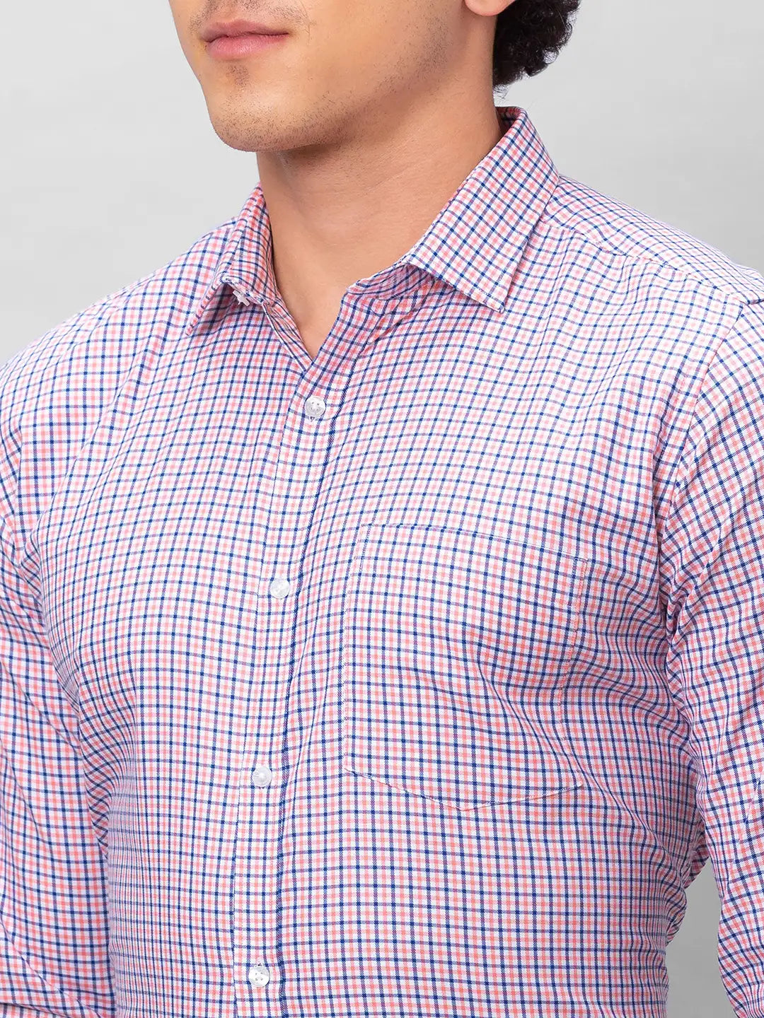 Park Avenue Men Red Checks Slim Fit Cotton Shirts
