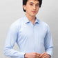 Raymond Men Blue Stripe Modern Fit Cotton T-Shirt