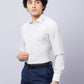 Park Avenue Men Orange Stripe Super Slim Fit Cotton Blend Shirt