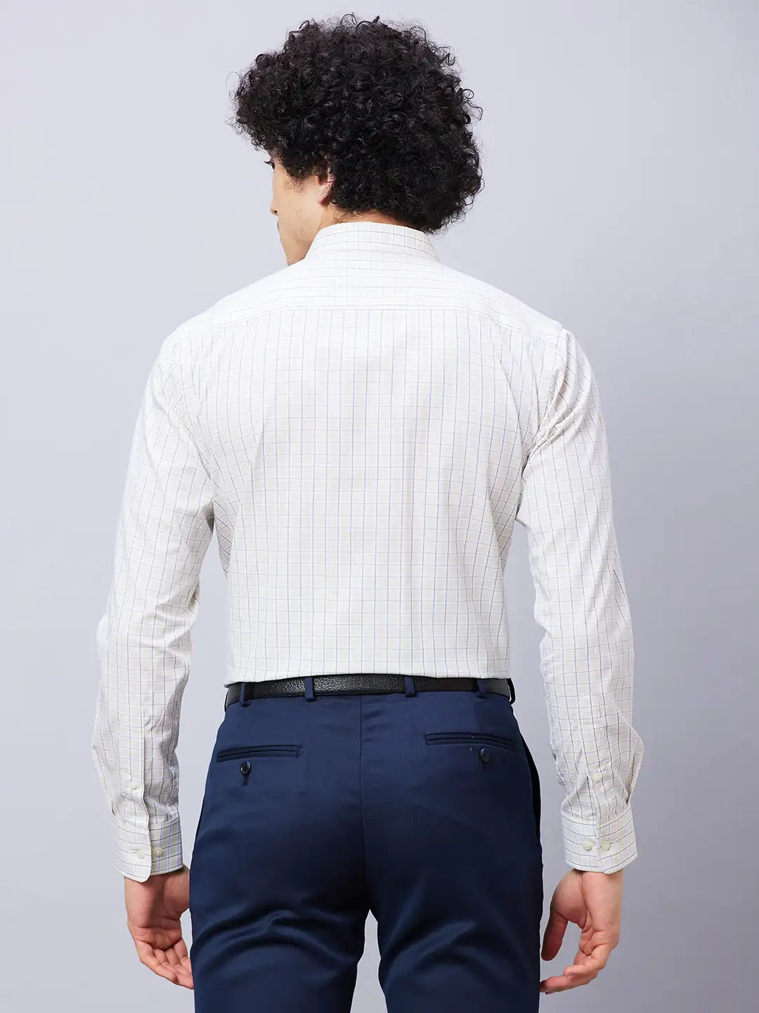 Park Avenue Men Orange Stripe Super Slim Fit Cotton Blend Shirt