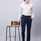 Park Avenue Men Orange Stripe Super Slim Fit Cotton Blend Shirt