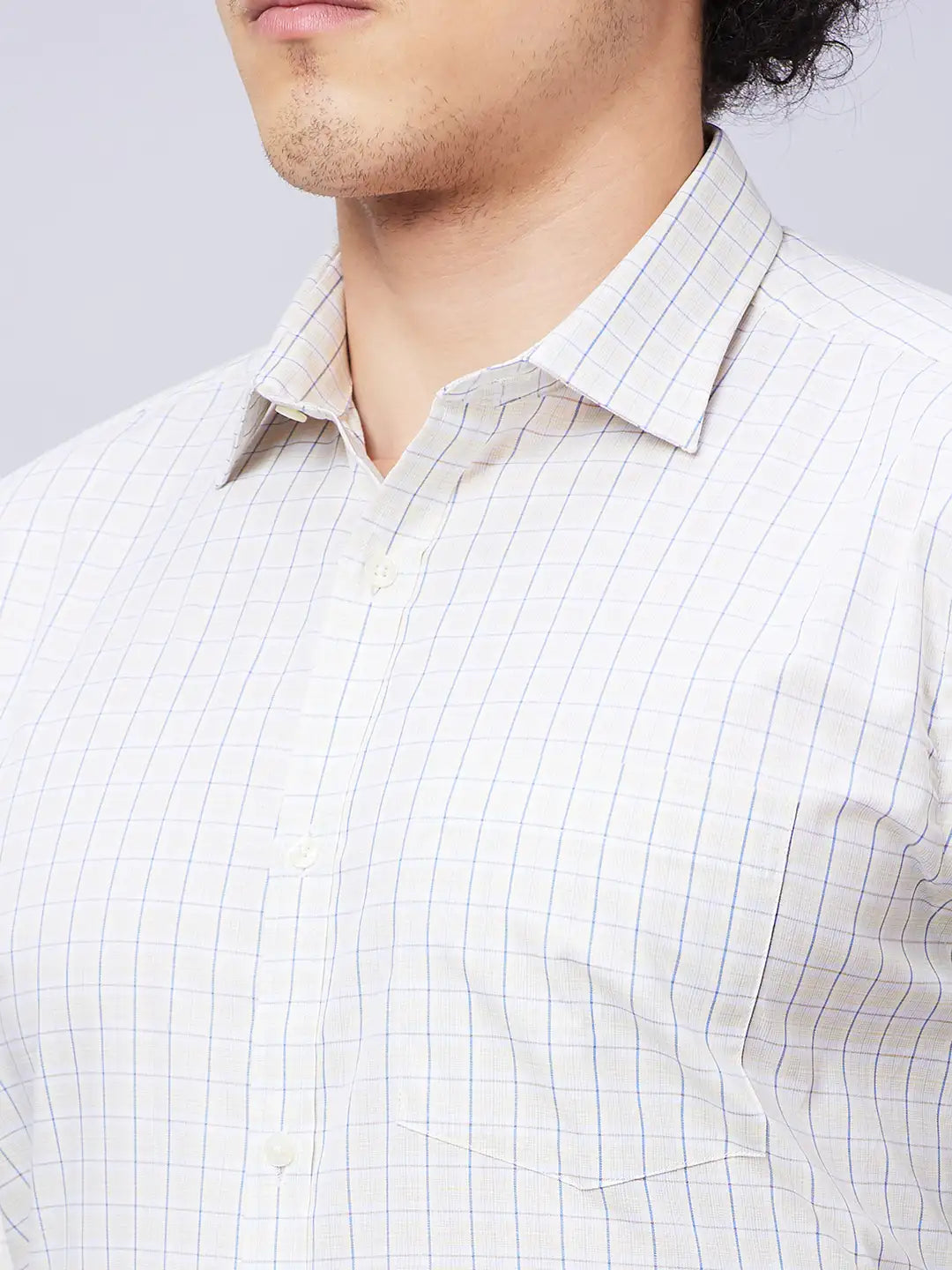 Park Avenue Men Orange Stripe Super Slim Fit Cotton Blend Shirt