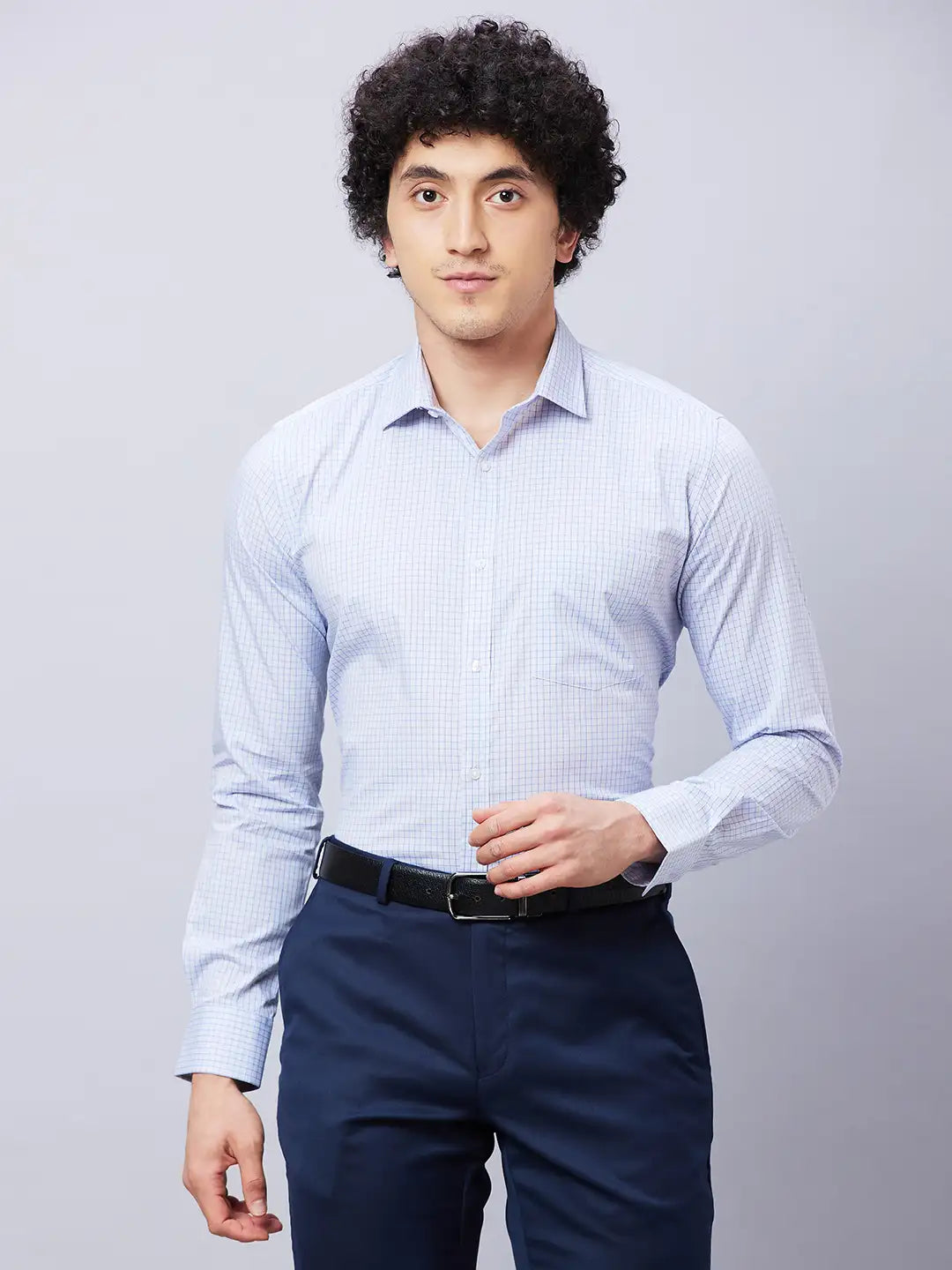 Park Avenue Men Red Stripe Super Slim Fit Cotton Blend Shirts