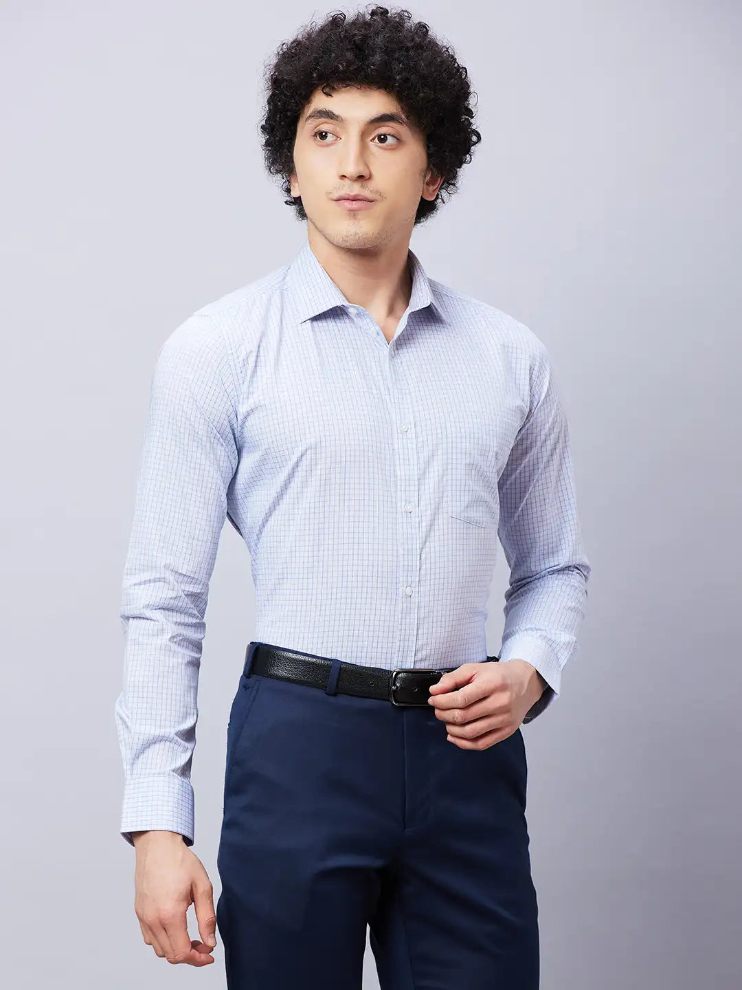 Park Avenue Men Red Stripe Super Slim Fit Cotton Blend Shirts