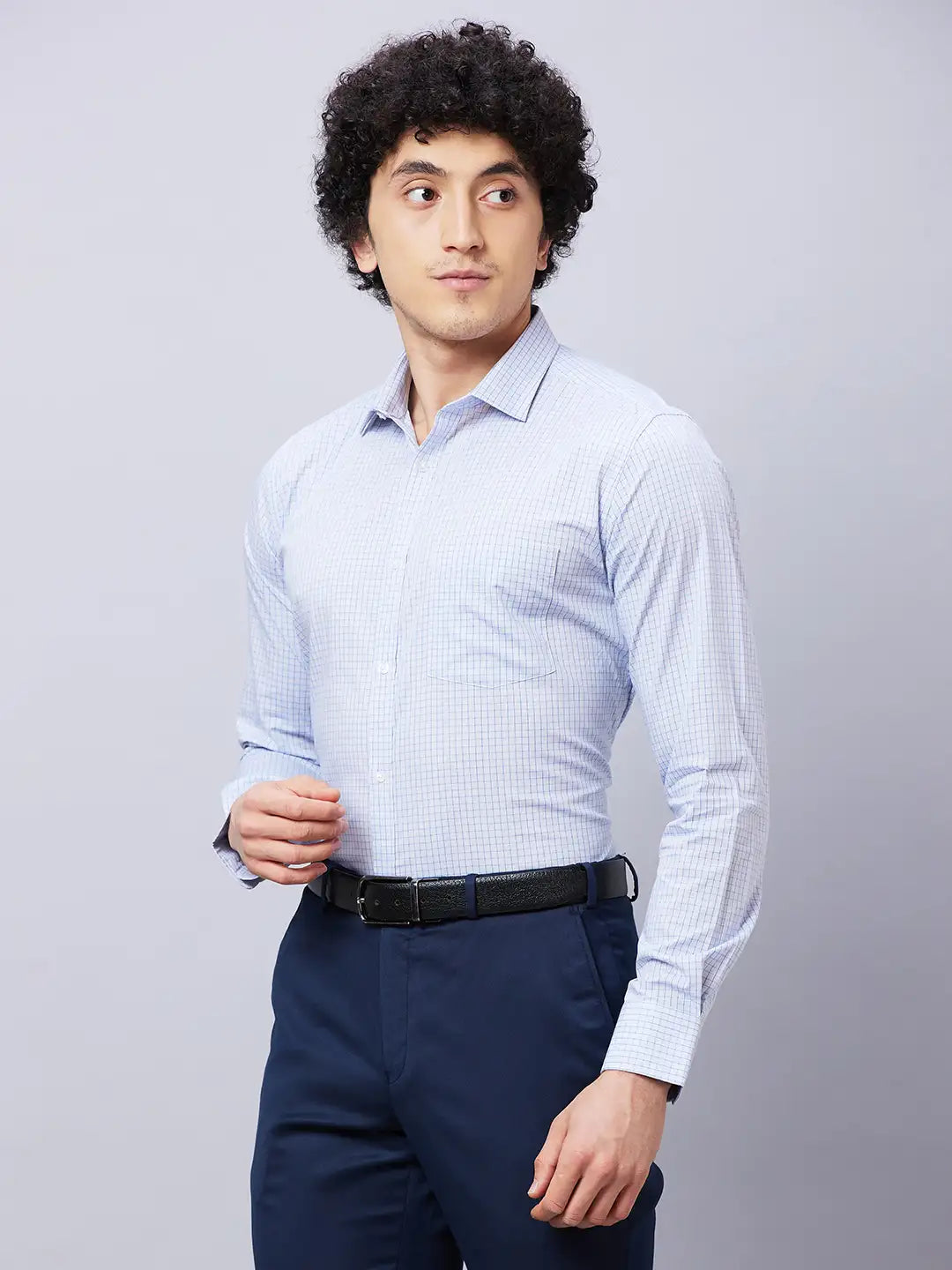 Park Avenue Men Red Stripe Super Slim Fit Cotton Blend Shirts