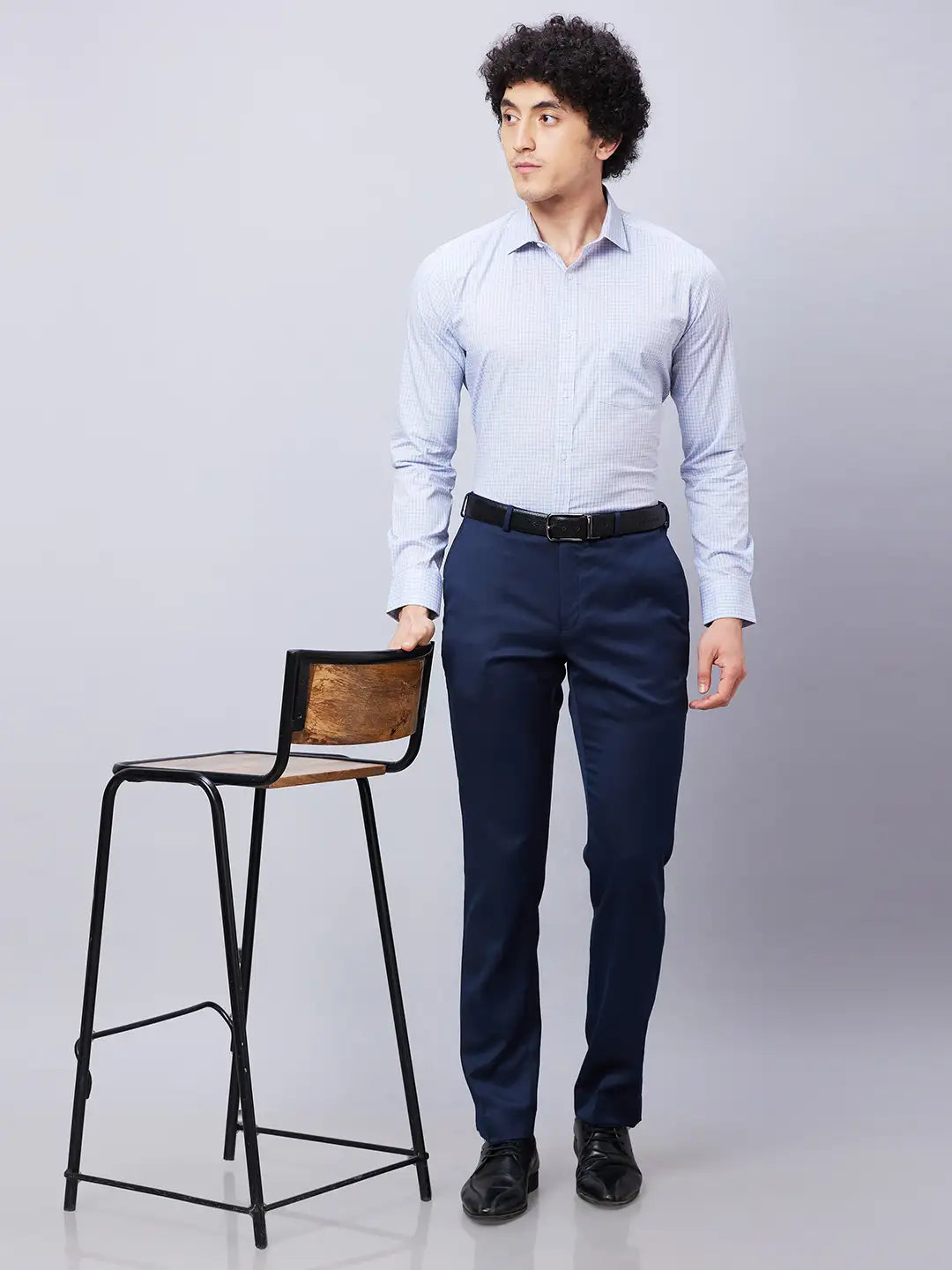 Park Avenue Men Red Stripe Super Slim Fit Cotton Blend Shirts
