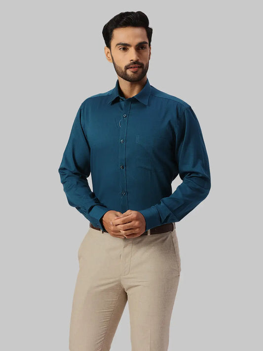 Park Avenue Slim Fit Self Design Dark Red Shirt