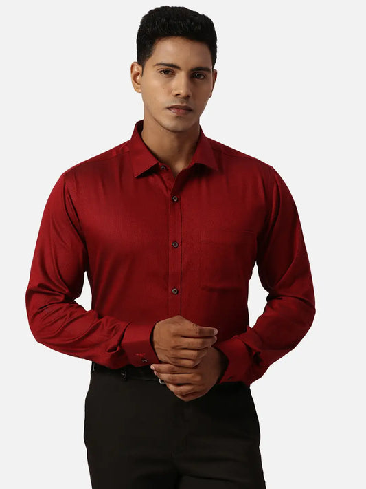 Park Avenue Slim Fit Checkered Medium Blue Shirt