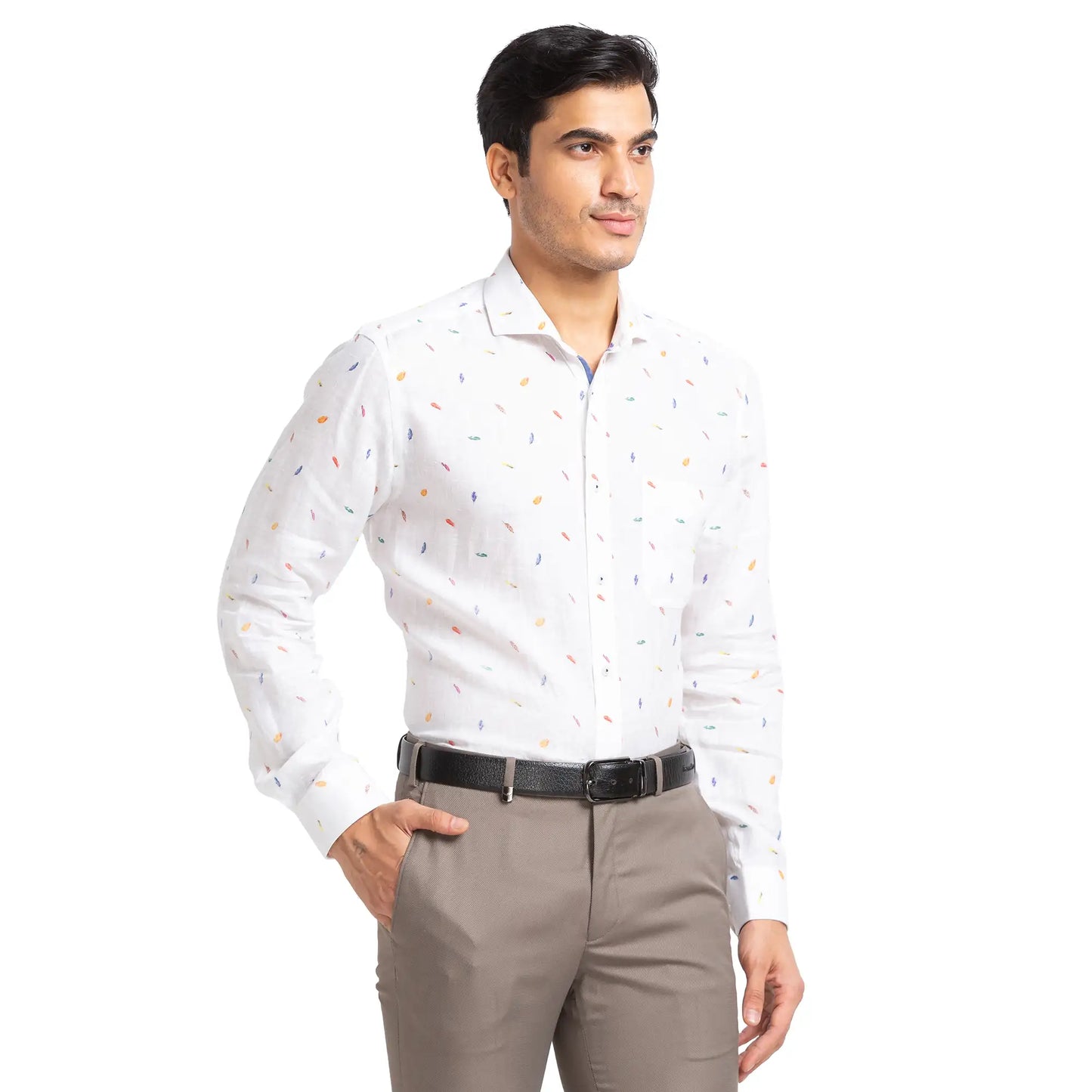 Men Regular Fit Black Shirt