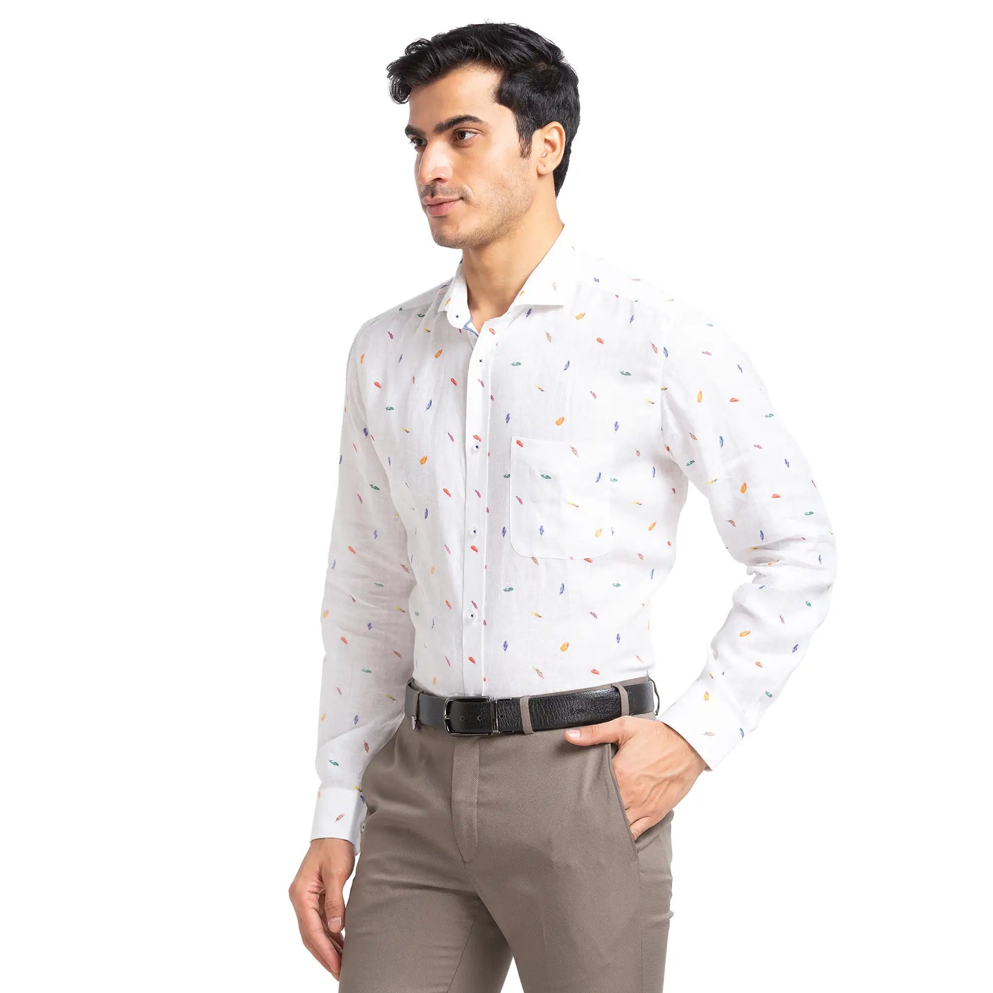 Men Regular Fit Black Shirt