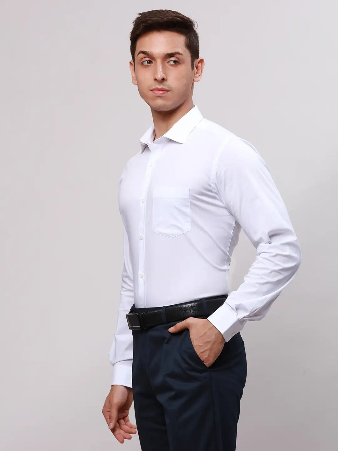Men Blue Super Slim Fit Checks Cotton Shirts