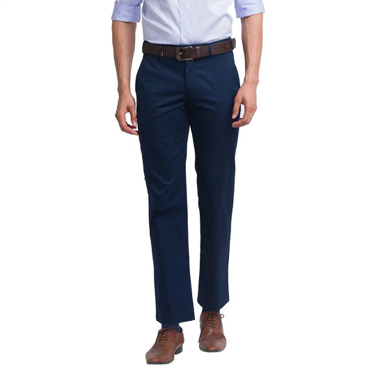 Men Super Slim Fit Fawn Chinos & Trouser
