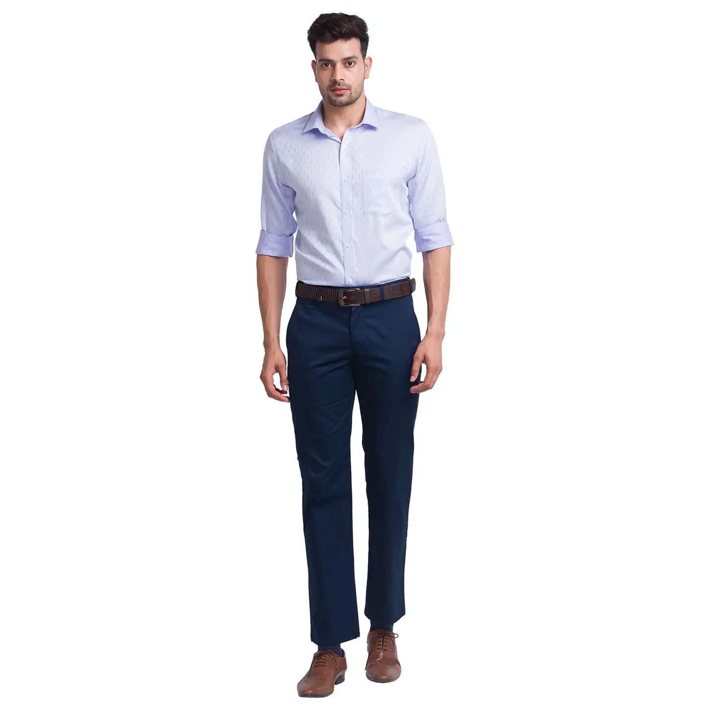 Men Super Slim Fit Fawn Chinos & Trouser