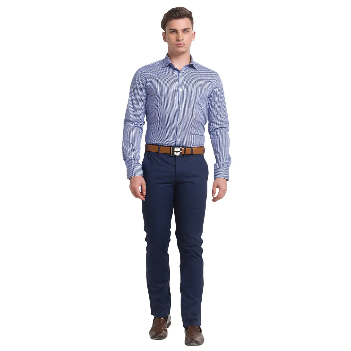 Men Super Slim Fit Fawn Chinos & Trouser