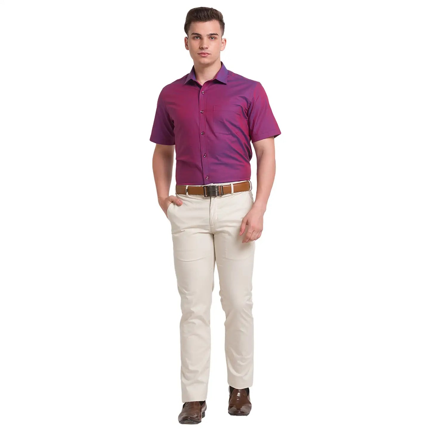 Men Super Slim Fit Khaki Chinos & Trouser